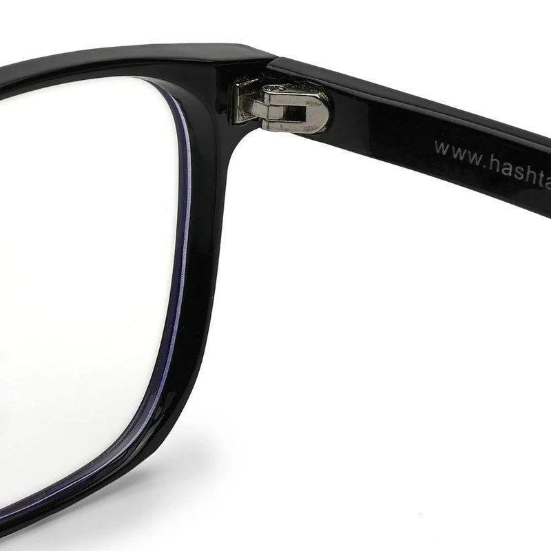 Novara Black Medium Full Rim Wayfarer Computer Glasses for Men & Women — Hashtag Eyewears
