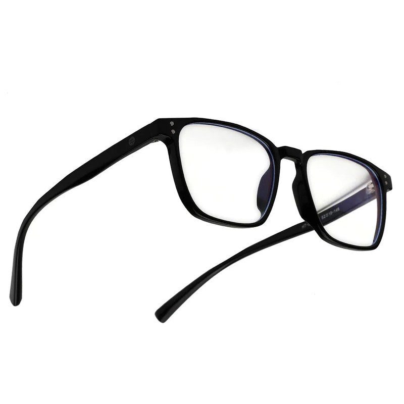 Novara Black Medium Full Rim Wayfarer Computer Glasses for Men & Women — Hashtag Eyewears