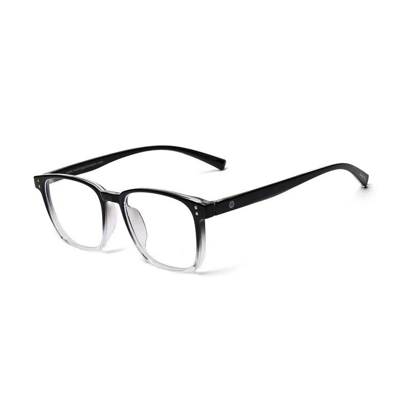 Novara Gradient Black Medium Full Rim Wayfarer Computer Glasses for Men & Women — Hashtag Eyewears