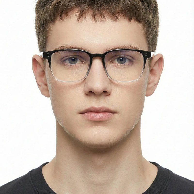 Novara Gradient Black Medium Full Rim Wayfarer Computer Glasses for Men & Women — Hashtag Eyewears