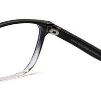 Novara Gradient Black Medium Full Rim Wayfarer Computer Glasses for Men & Women — Hashtag Eyewears