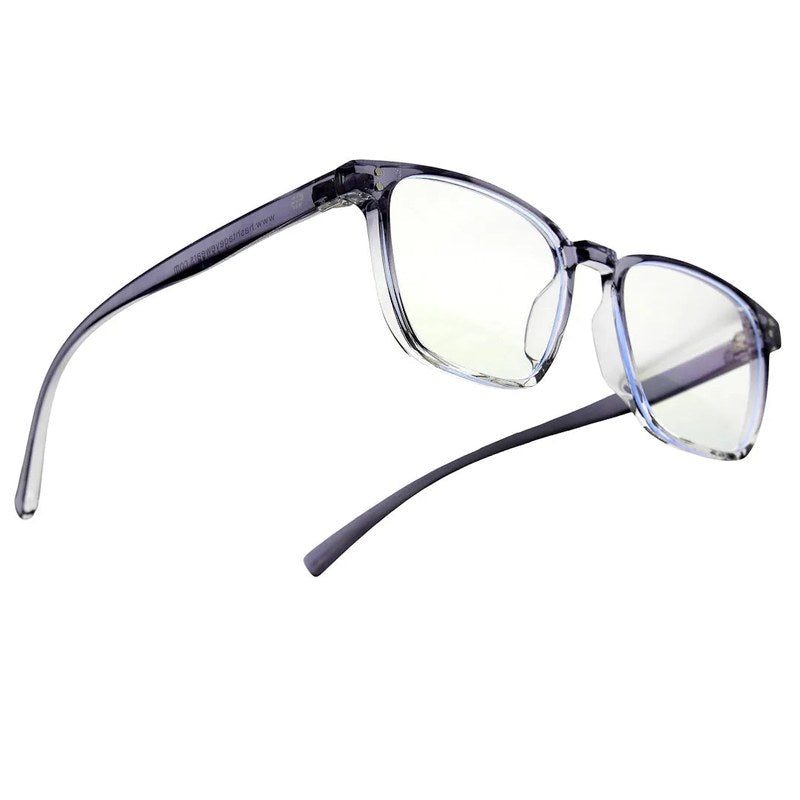 Novara Gradient Blue Medium Full Rim Wayfarer Computer Glasses for Men & Women — Hashtag Eyewears