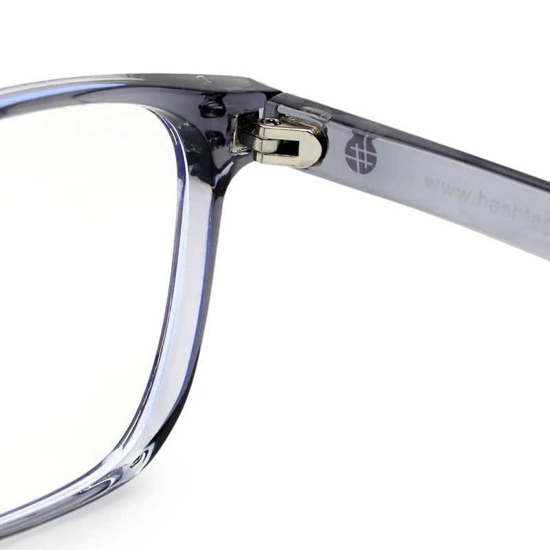 Novara | Grey Medium Full Rim Wayfarer Computer Glasses for Men & Women [Blue Block]