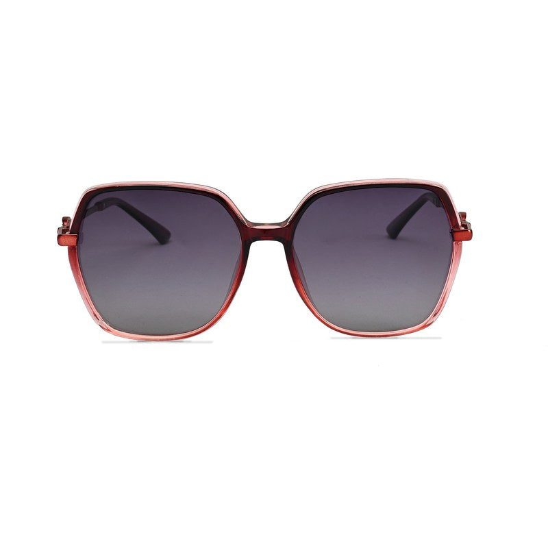 Noxara | Gradient Red Large Full Rim Square Sunglasses for Women [Polarized]