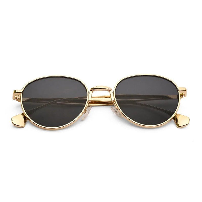 Nuvira Gold Large Full Rim Oval Sunglasses for Men & Women — Hashtag Eyewears