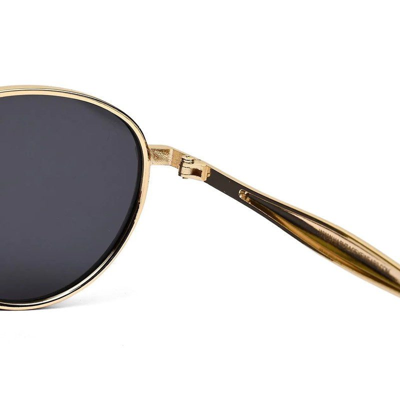 Nuvira Gold Large Full Rim Oval Sunglasses for Men & Women — Hashtag Eyewears