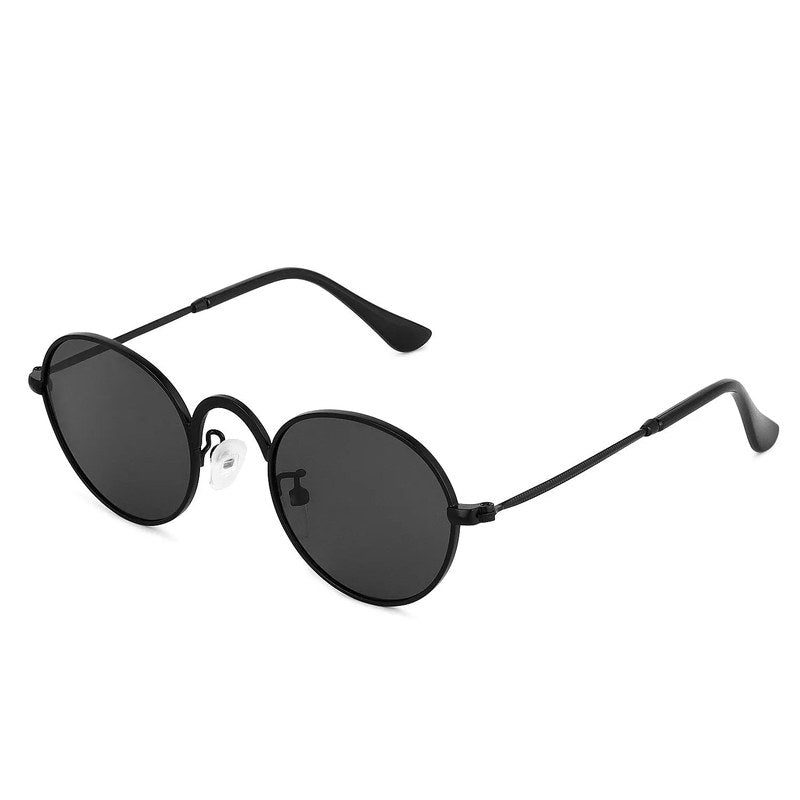 Nylora Black Small Full Rim Round Sunglasses for Kids — Hashtag Eyewears