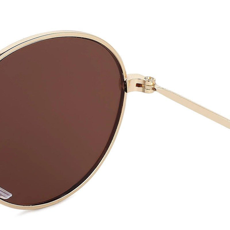Nylora Brown Small Full Rim Round Sunglasses for Kids — Hashtag Eyewears