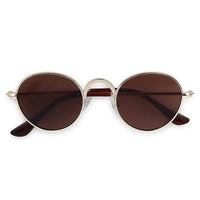 Nylora Brown Small Full Rim Round Sunglasses for Kids — Hashtag Eyewears