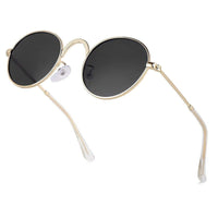 Nylora Grey Small Full Rim Round Sunglasses for Kids — Hashtag Eyewears
