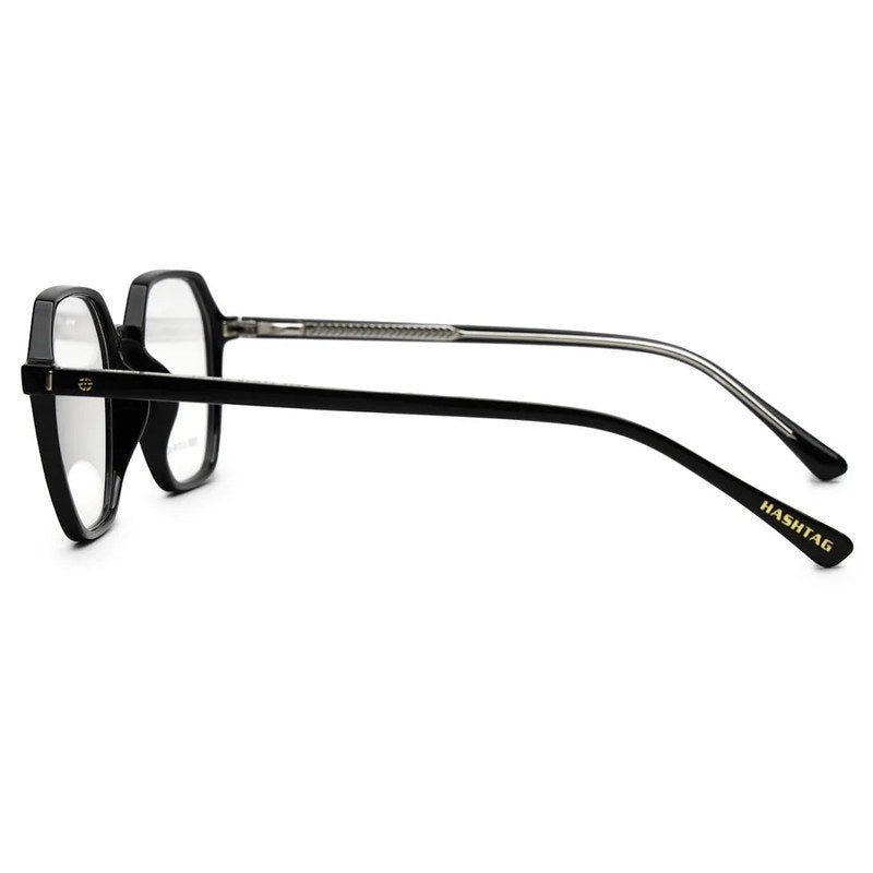 Nymora Black Medium Full Rim Hexagonal Clip-on for Men — Hashtag Eyewears