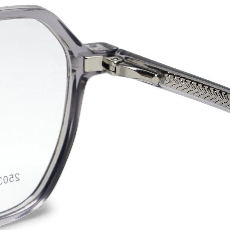 Nymora Grey Medium Full Rim Hexagonal Clip-on for Men — Hashtag Eyewears