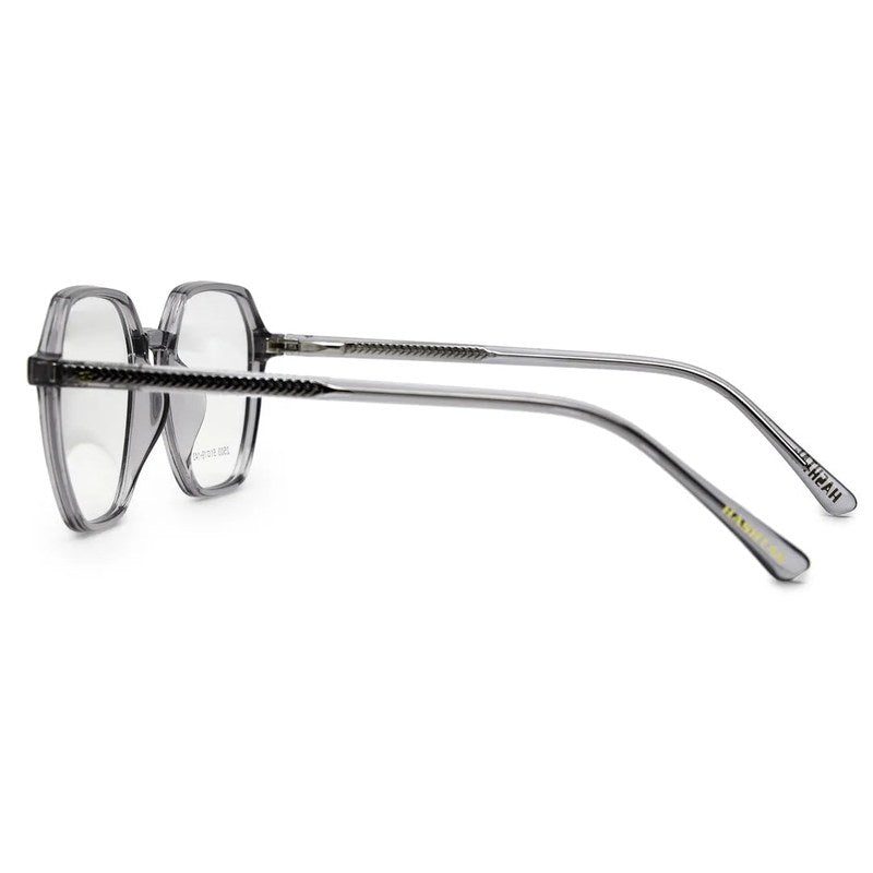 Nymora Grey Medium Full Rim Hexagonal Clip-on for Men — Hashtag Eyewears