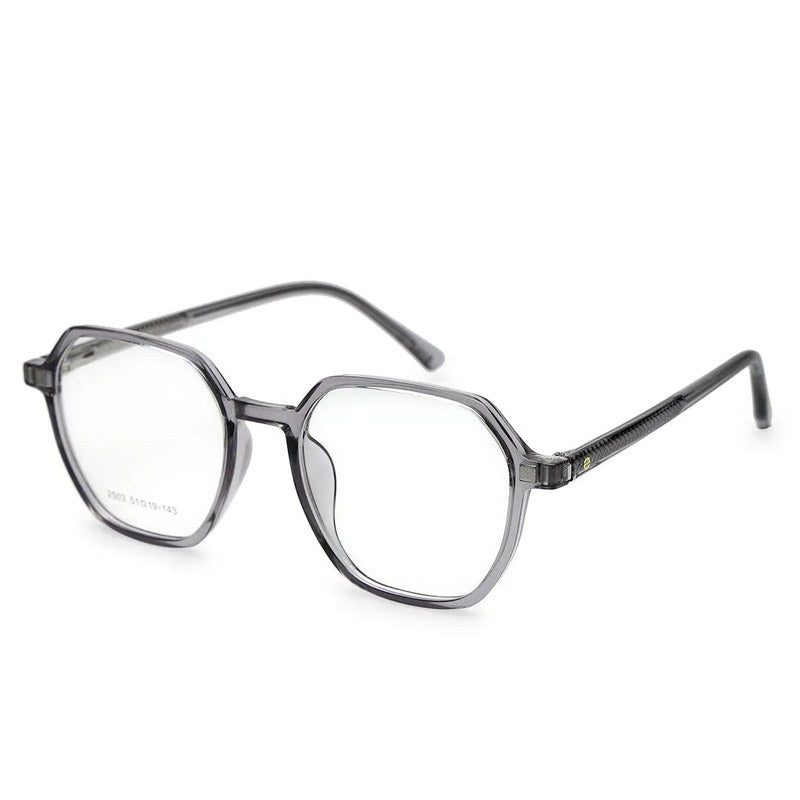 Nymora Grey Medium Full Rim Hexagonal Clip-on for Men — Hashtag Eyewears