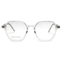 Nymora Transparent Medium Full Rim Hexagonal Clip-on for Men — Hashtag Eyewears