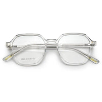 Nymora Transparent Medium Full Rim Hexagonal Clip-on for Men — Hashtag Eyewears