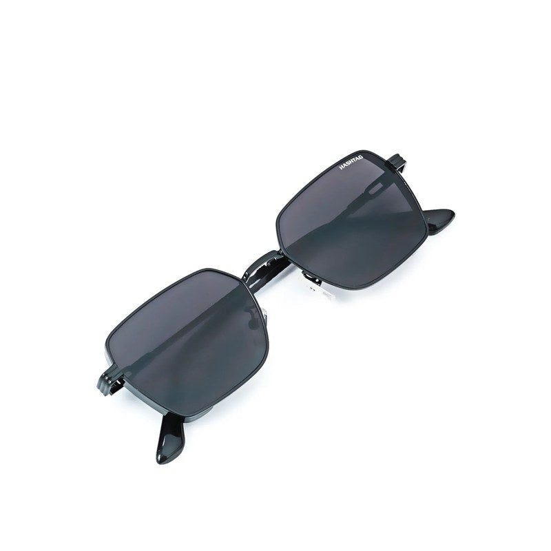 Nyxora Black Medium Full Rim Rectangle Sunglasses for Men & Women — Hashtag Eyewears
