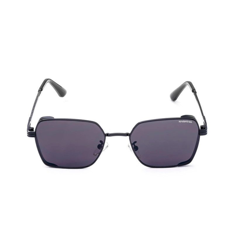 Nyxora Black Medium Full Rim Rectangle Sunglasses for Men & Women — Hashtag Eyewears