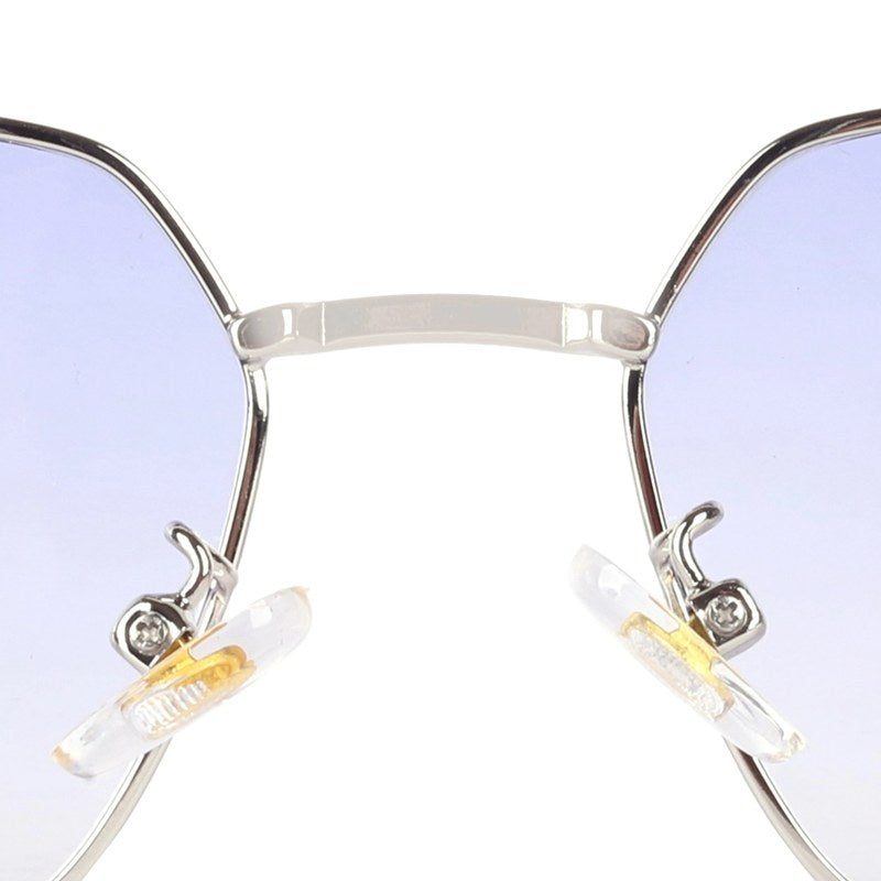 Nyxora Silver Medium Full Rim Rectangle Sunglasses for Men & Women — Hashtag Eyewears