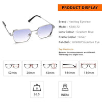 Nyxora Silver Medium Full Rim Rectangle Sunglasses for Men & Women — Hashtag Eyewears