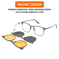 Obscura Black Large Full Rim Square Clip-on for Men & Women — Hashtag Eyewears