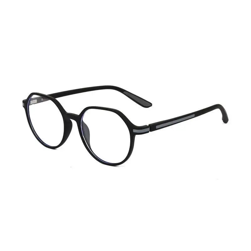 Optibul | Black Medium Full Rim HEXAGON Computer Glasses for Men & Women [Blue Block]