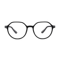 Optibul | Black Medium Full Rim HEXAGON Computer Glasses for Men & Women [Blue Block]