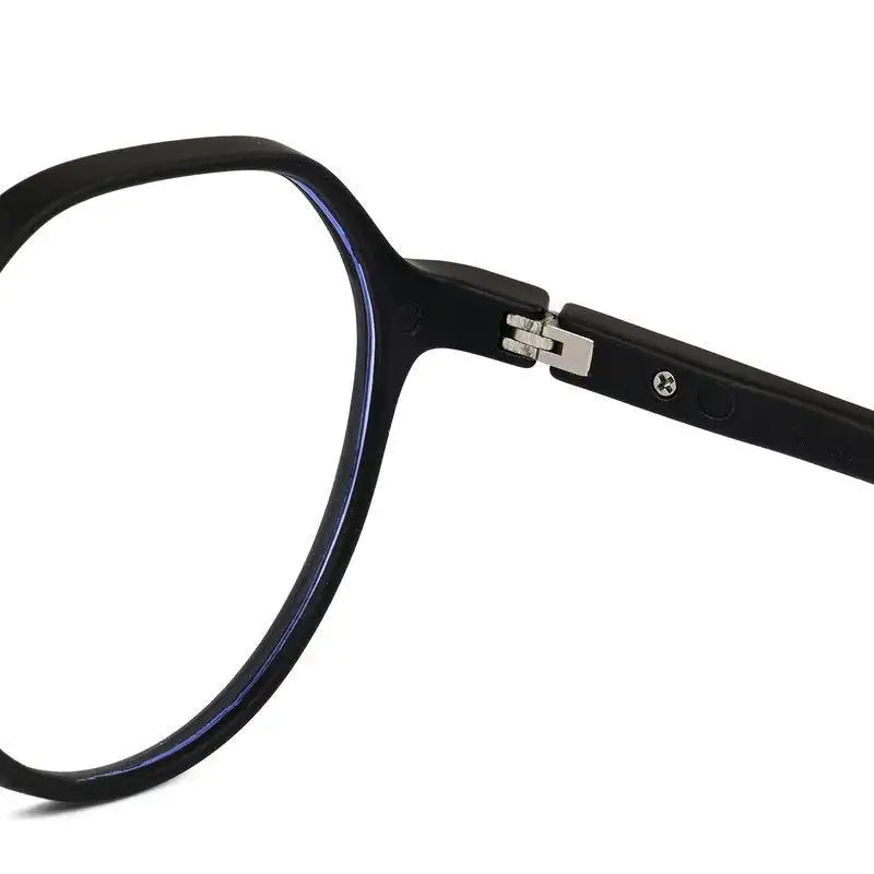 Optibul | Black Medium Full Rim HEXAGON Computer Glasses for Men & Women [Blue Block]