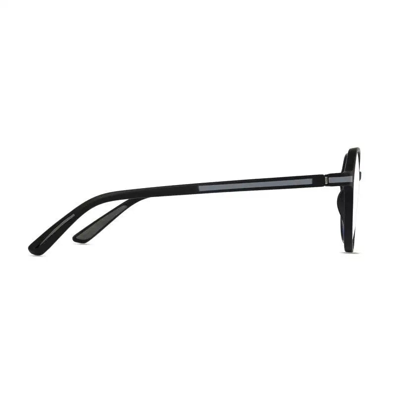 Optibul | Black Medium Full Rim HEXAGON Computer Glasses for Men & Women [Blue Block]