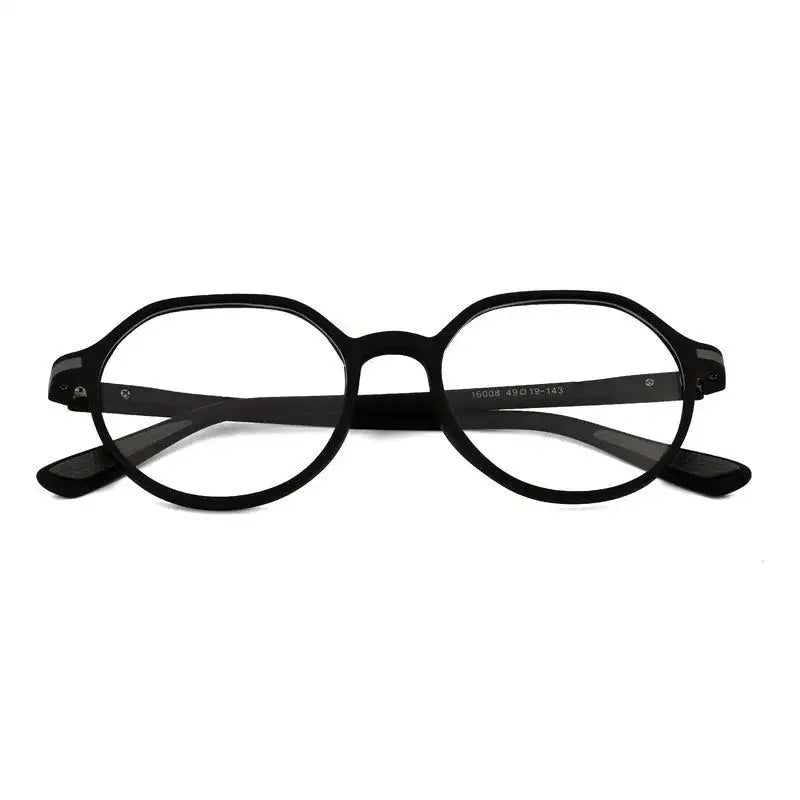Optibul | Black Medium Full Rim HEXAGON Computer Glasses for Men & Women [Blue Block]