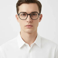 Optibul | Black Medium Full Rim HEXAGON Computer Glasses for Men & Women [Blue Block]