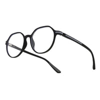 Optibul | Black Medium Full Rim HEXAGON Computer Glasses for Men & Women [Blue Block]