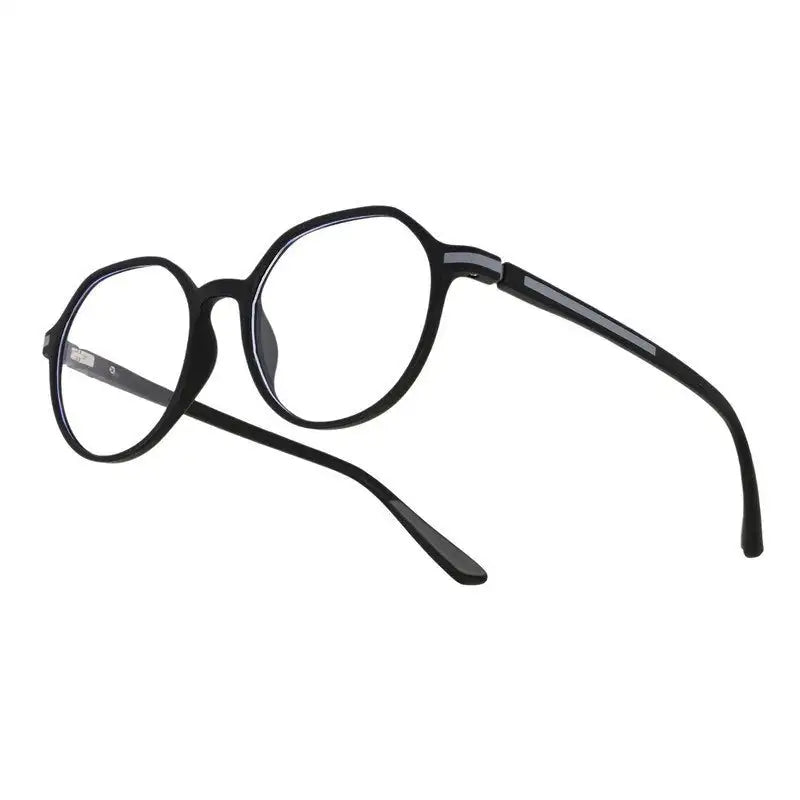 Optibul | Black Medium Full Rim HEXAGON Computer Glasses for Men & Women [Blue Block]