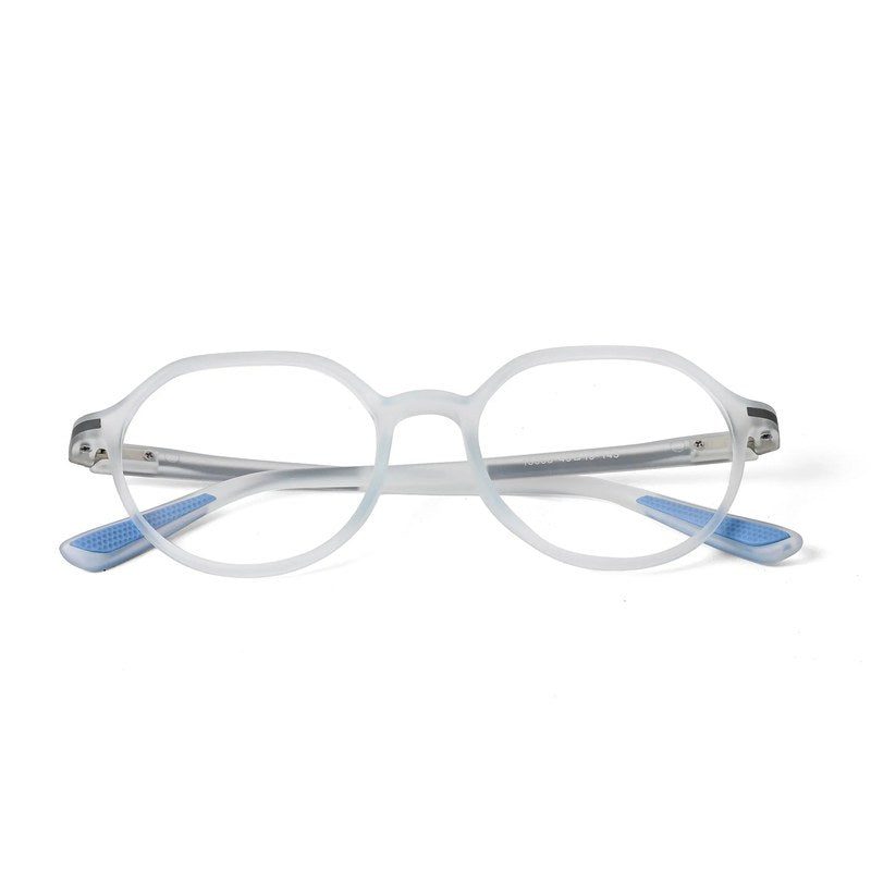 Optibul Transparent Light Blue & Transparent White Medium Full Rim Square Computer Glasses for Men & Women — Hashtag Eyewears
