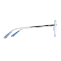 Optibul | Transparent Light Blue & Transparent White Medium Full Rim HEXAGON Computer Glasses for Men & Women [Blue Block]