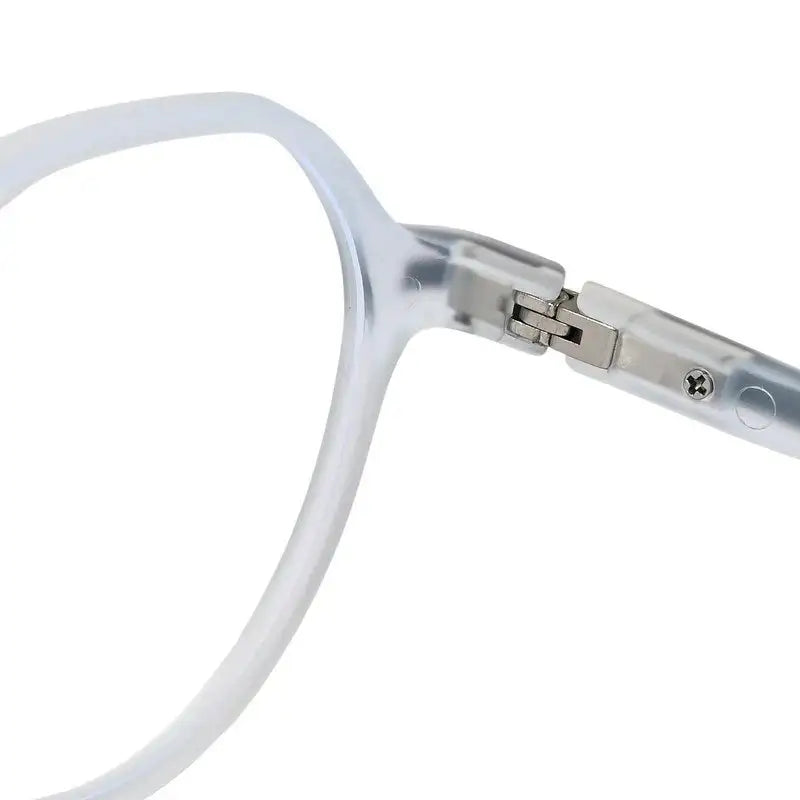 Optibul | Transparent Light Blue & Transparent White Medium Full Rim HEXAGON Computer Glasses for Men & Women [Blue Block]