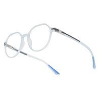 Optibul | Transparent Light Blue & Transparent White Medium Full Rim HEXAGON Computer Glasses for Men & Women [Blue Block]