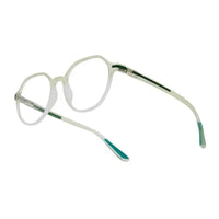Optibul | Transparent Light Green Medium Full Rim HEXAGON Computer Glasses for Men & Women [Blue Block]