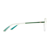Optibul | Transparent Light Green Medium Full Rim HEXAGON Computer Glasses for Men & Women [Blue Block]