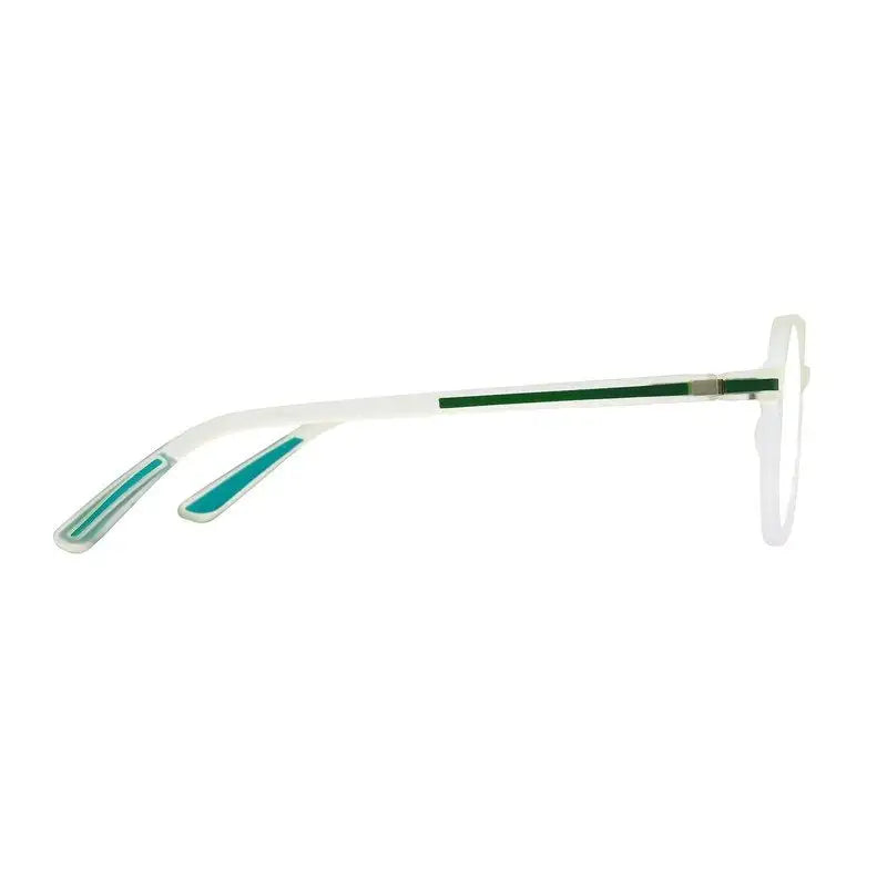 Optibul | Transparent Light Green Medium Full Rim HEXAGON Computer Glasses for Men & Women [Blue Block]