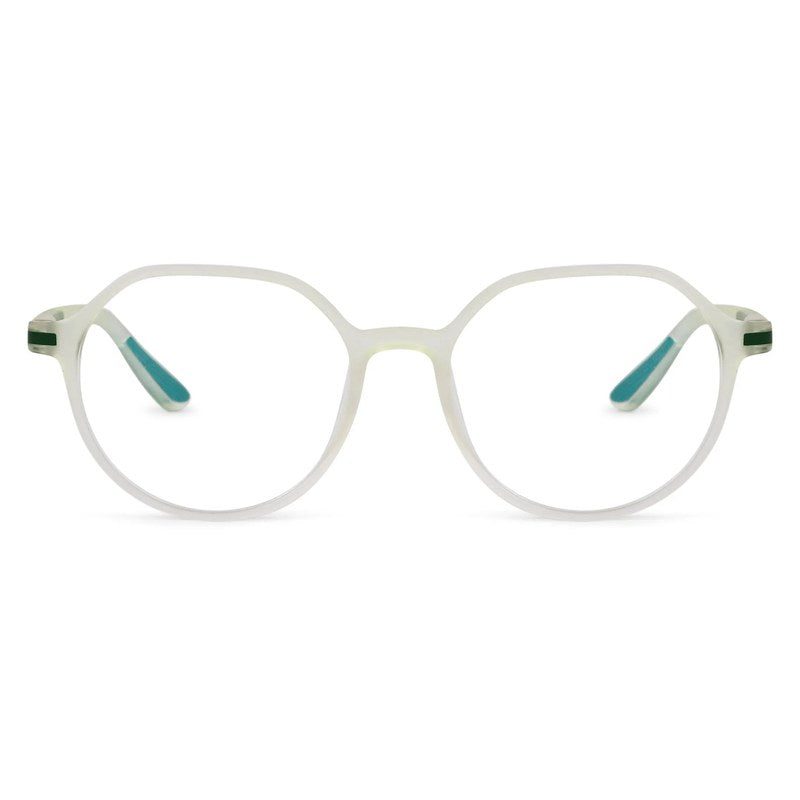 Optibul Transparent Light Green Medium Full Rim Square Computer Glasses for Men & Women — Hashtag Eyewears