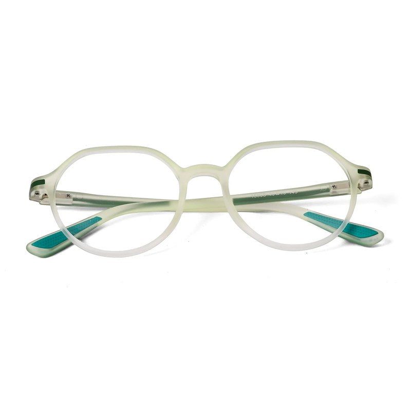 Optibul Transparent Light Green Medium Full Rim Square Computer Glasses for Men & Women — Hashtag Eyewears