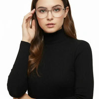Optibul | Transparent Light Grey & White Medium Full Rim HEXAGON Computer Glasses for Men & Women [Blue Block]