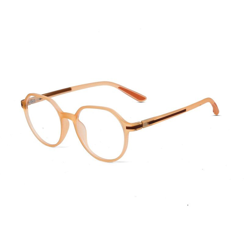 Optibul Transparent Orange Medium Full Rim Square Computer Glasses for Men & Women — Hashtag Eyewears
