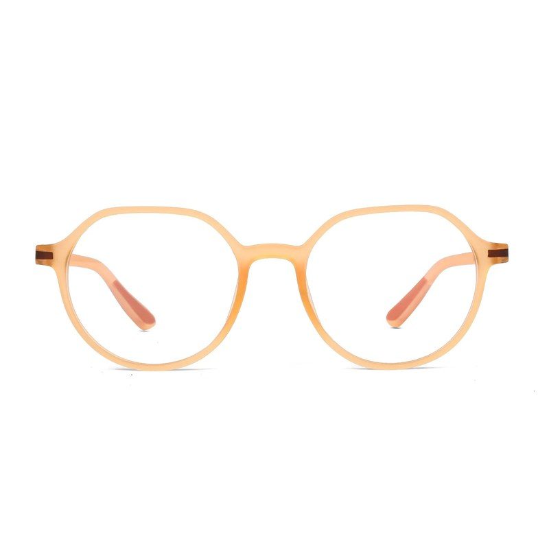 Optibul Transparent Orange Medium Full Rim Square Computer Glasses for Men & Women — Hashtag Eyewears