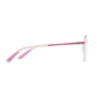Optibul | Transparent Pink & Transparent White Medium Full Rim HEXAGON Computer Glasses for Men & Women [Blue Block]