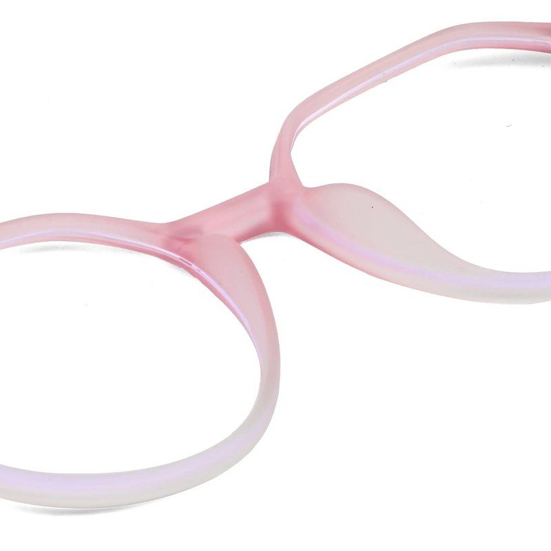 Optibul Transparent Pink & Transparent White Medium Full Rim Square Computer Glasses for Men & Women — Hashtag Eyewears