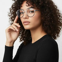 Optibul | Transparent White & Black Medium Full Rim HEXAGON Computer Glasses for Men & Women [Blue Block]