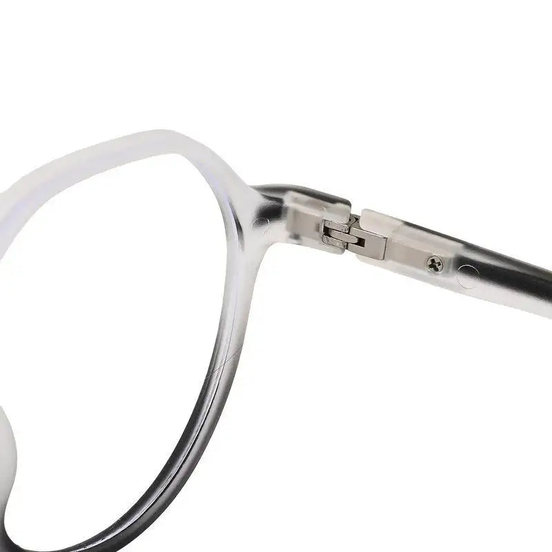Optibul | Transparent White & Black Medium Full Rim HEXAGON Computer Glasses for Men & Women [Blue Block]