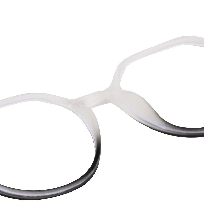 Optibul Transparent White & Black Medium Full Rim Square Computer Glasses for Men & Women — Hashtag Eyewears